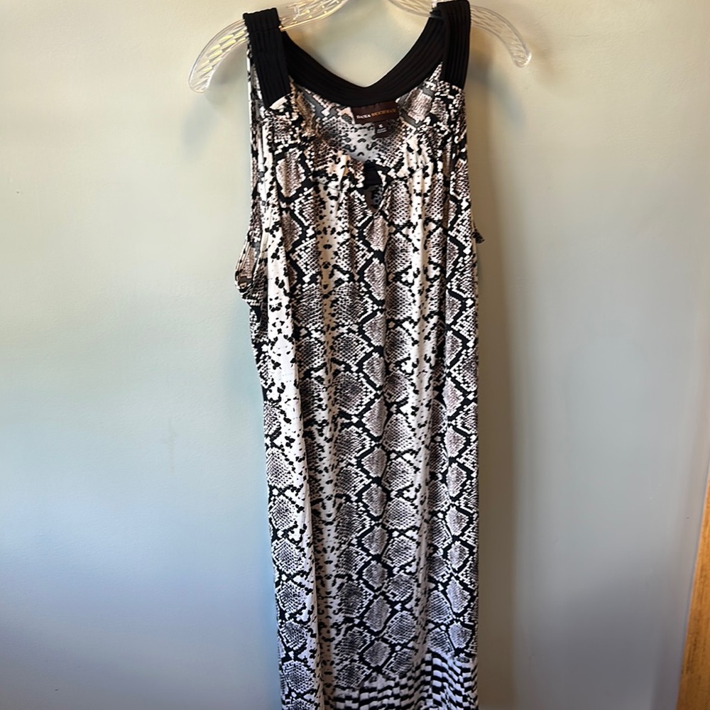 Dana Buchman strapped black and white leopard print dress. Size xl.  Never worn
